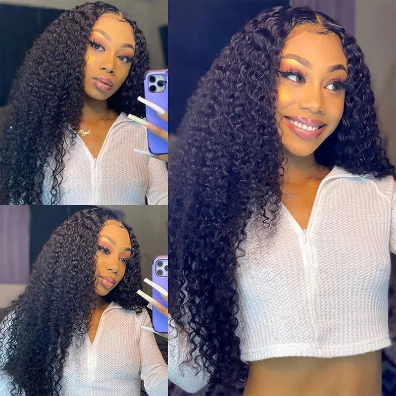 Kinky Curly U Part Brazilian Human Hair Wig