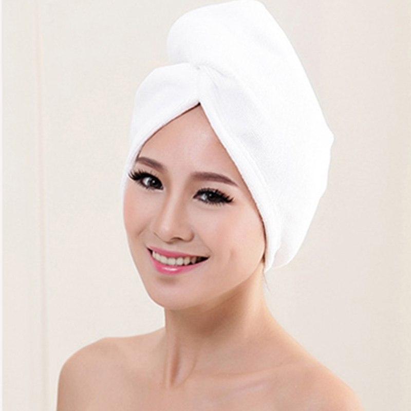 Women Super Absorbent Microfiber Bath Towel Hair Dry Cap