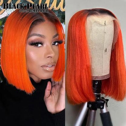 Ginger Lace Front Human Hair Wigs