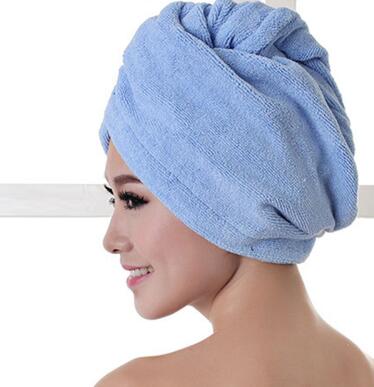 Women Super Absorbent Microfiber Bath Towel Hair Dry Cap