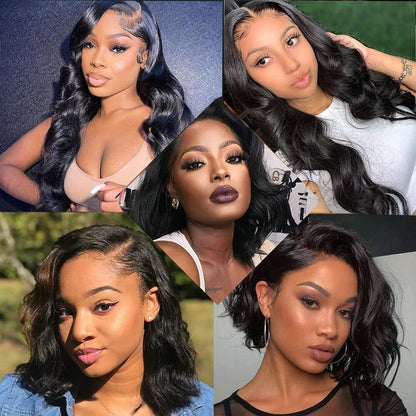 Wear And Go Glueless Human Hair Body Wave Pre Cut Swiss HD Lace Closure Wig