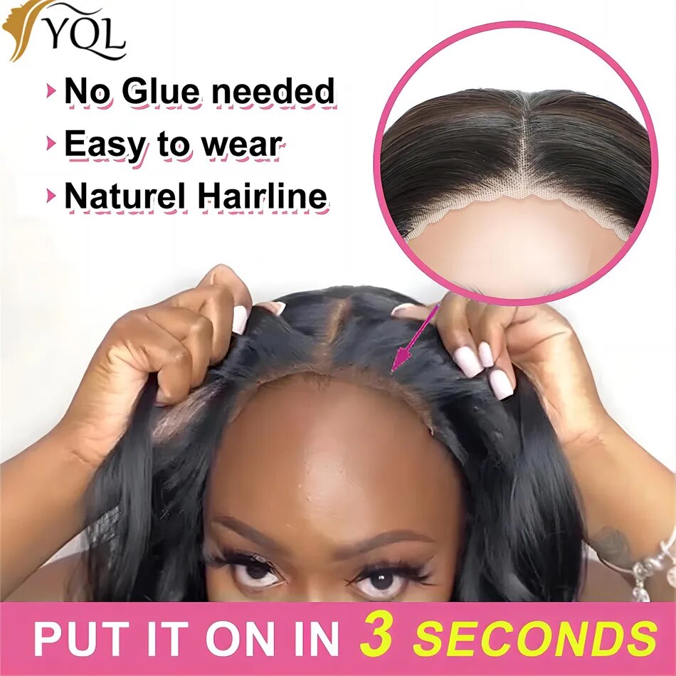 Wear And Go Glueless Human Hair Straight Bob Wig