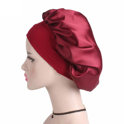 1pc Satin Hair Bonnet Sleeping Cap in Assorted Colors