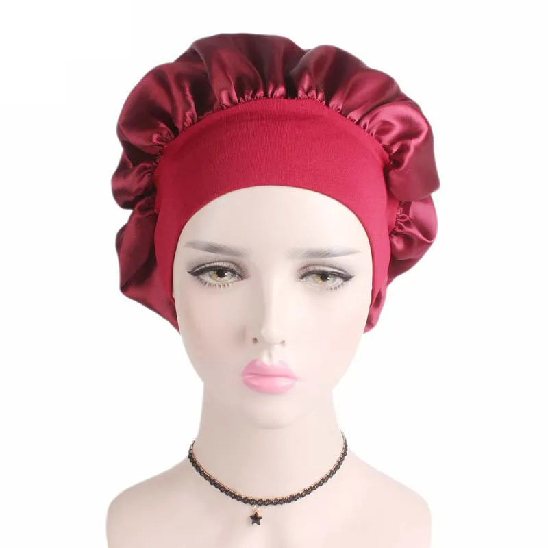 1pc Satin Hair Bonnet Sleeping Cap in Assorted Colors