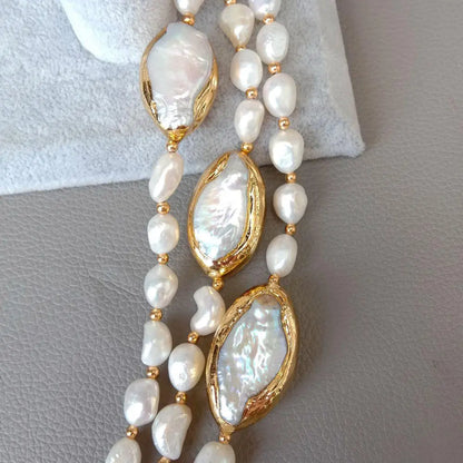 20" 3 rows Cultured Baroque Pearl Necklace