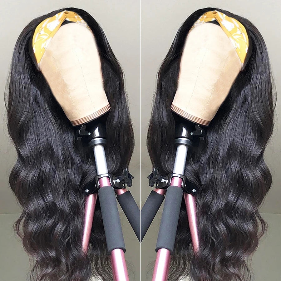 Body Wave Headband Brazilian Human Hair Wig