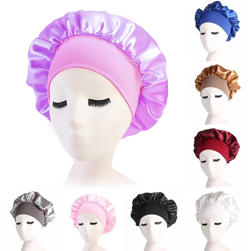 1pc Satin Hair Bonnet Sleeping Cap in Assorted Colors