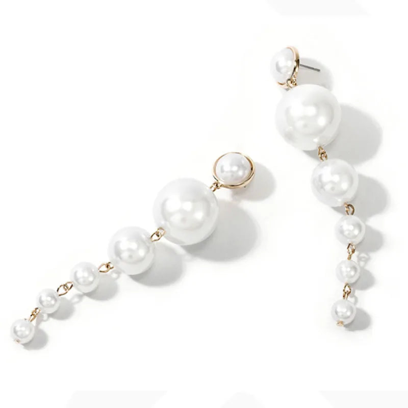 Exquisite Simulated Pearl Statement Earrings for Women