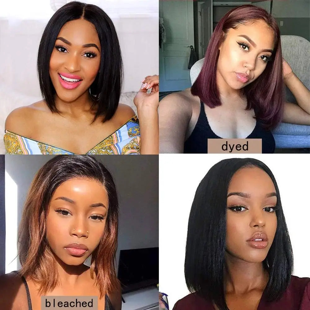 Straight Natural Color U Part Human Hair Bob Wig