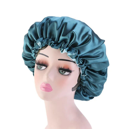 Reversible Satin Bonnet Hair Caps Double Layer Adjust Sleep Night Cap