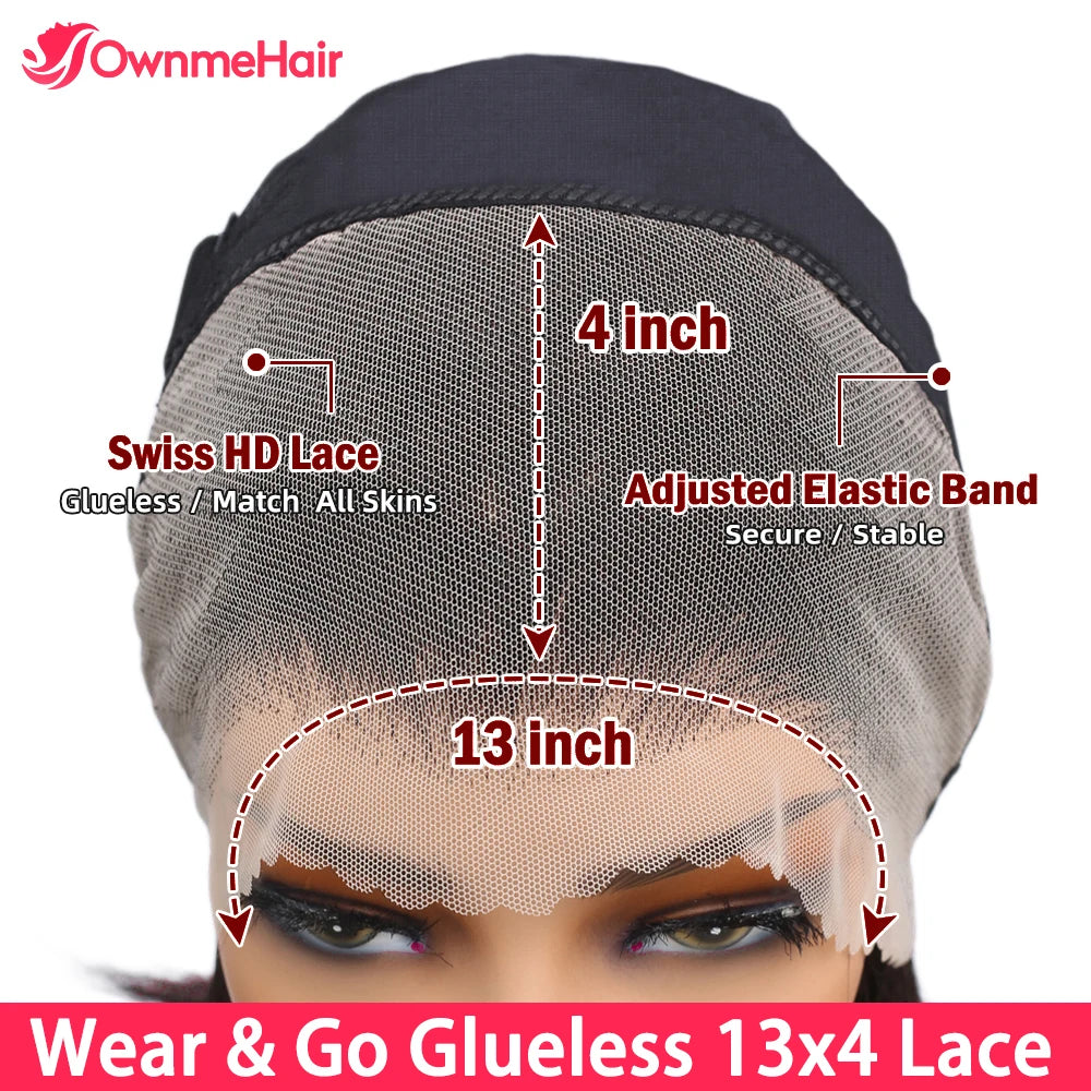 Wear Go Glueless Wig Straight Pre Cut Pre Plucked Human Hair Wig