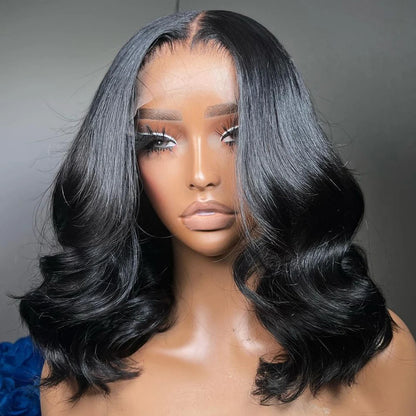 Wear And Go Glueless HD Transparent Lace Front Body Wave Brazilian Preplucked Wig